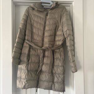 Massimo Dutti Grey Quilted coat